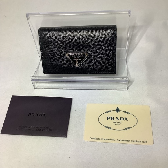 Prada Black Leather Cardholder - Picture 1 of 10